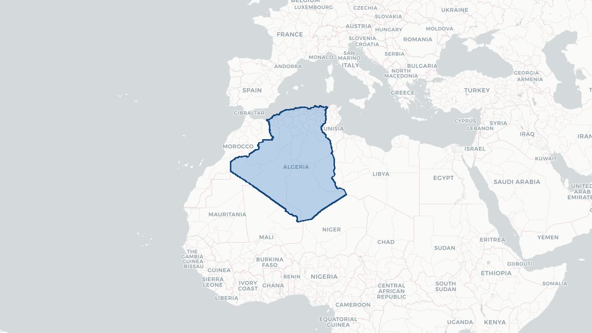 Map of Algerije