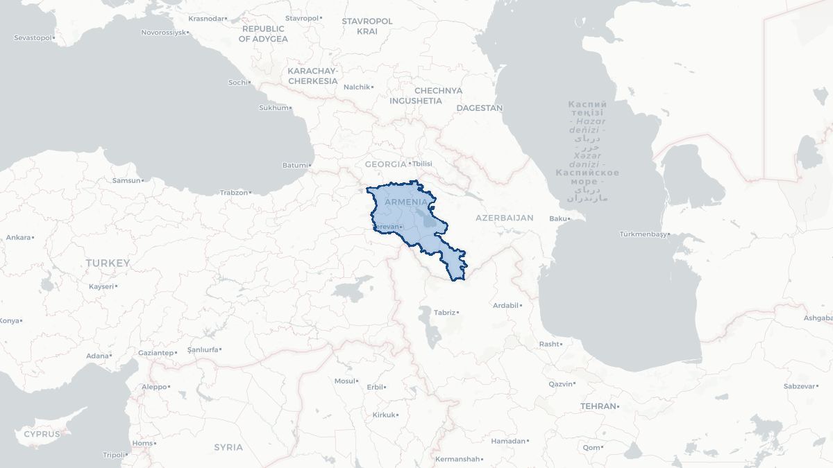 Map of Armenia