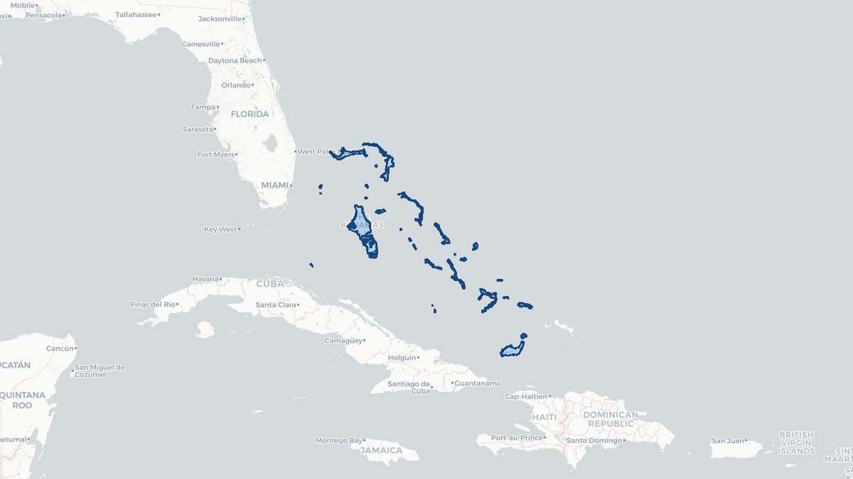 Map of Bahamas