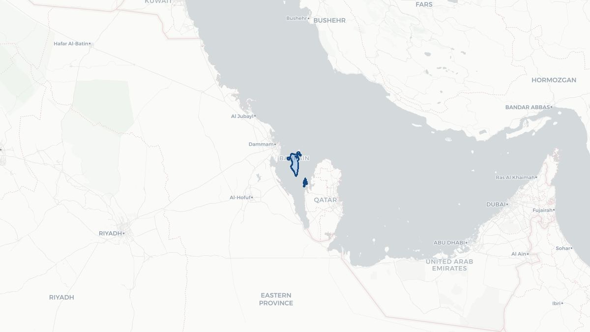 Map of Bahrain