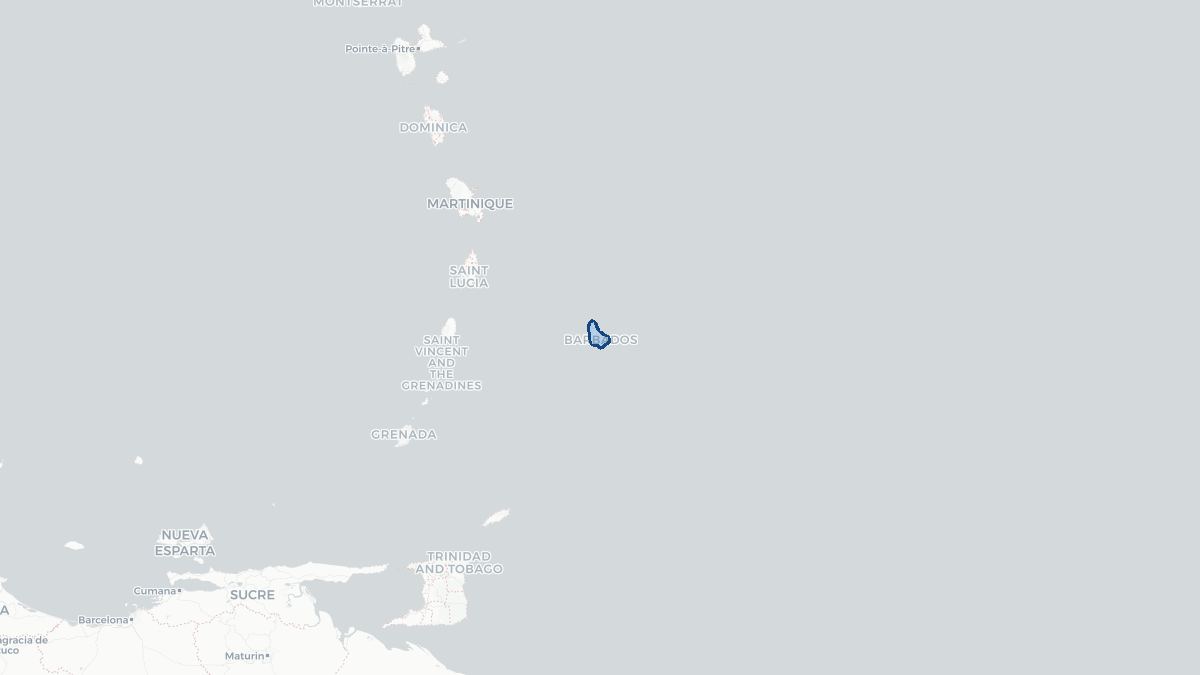 Map of Barbados