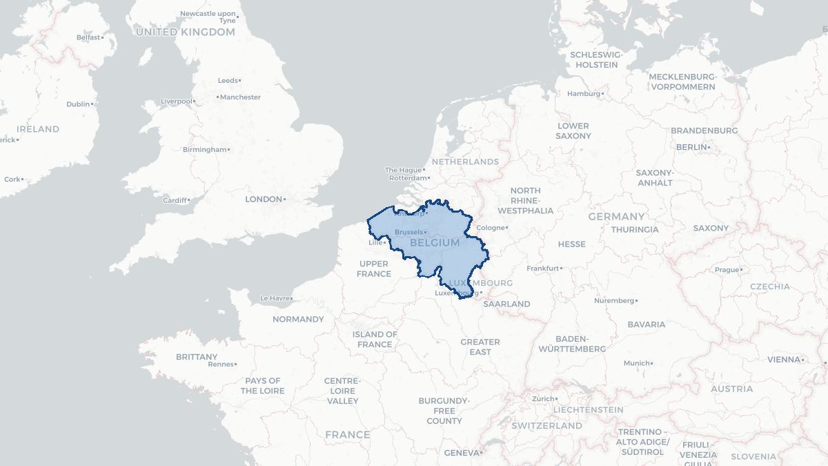 Map of Belgien