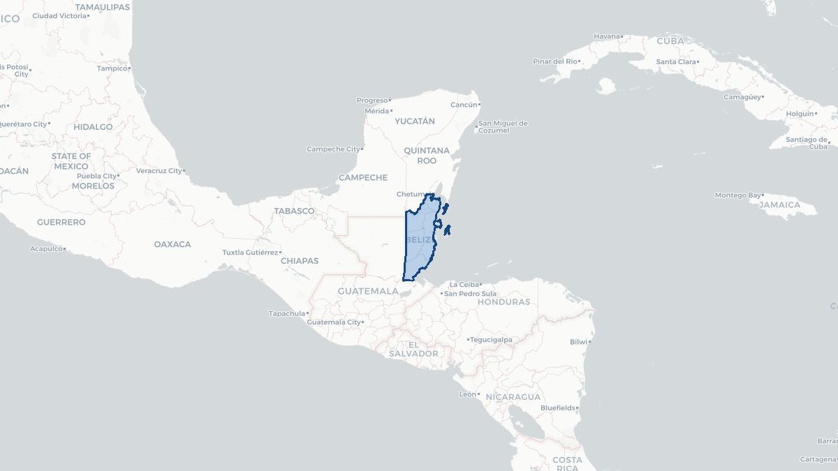 Map of Belize