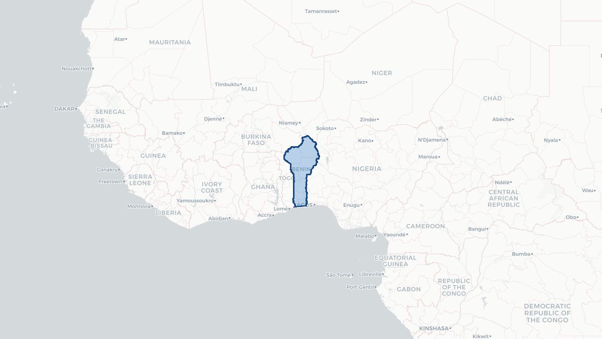 Map of Benin