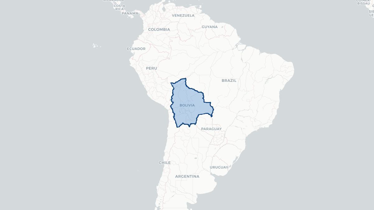 Map of Bolivia