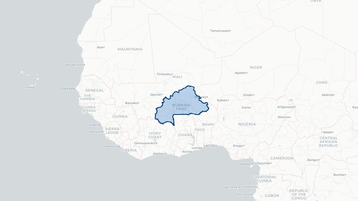 Map of Burkina Faso
