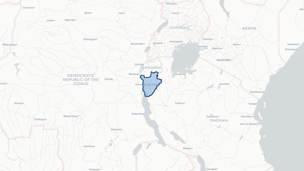 Map of Burundi