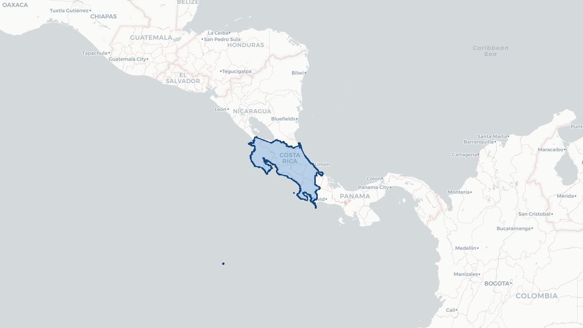 Map of Costa Rica