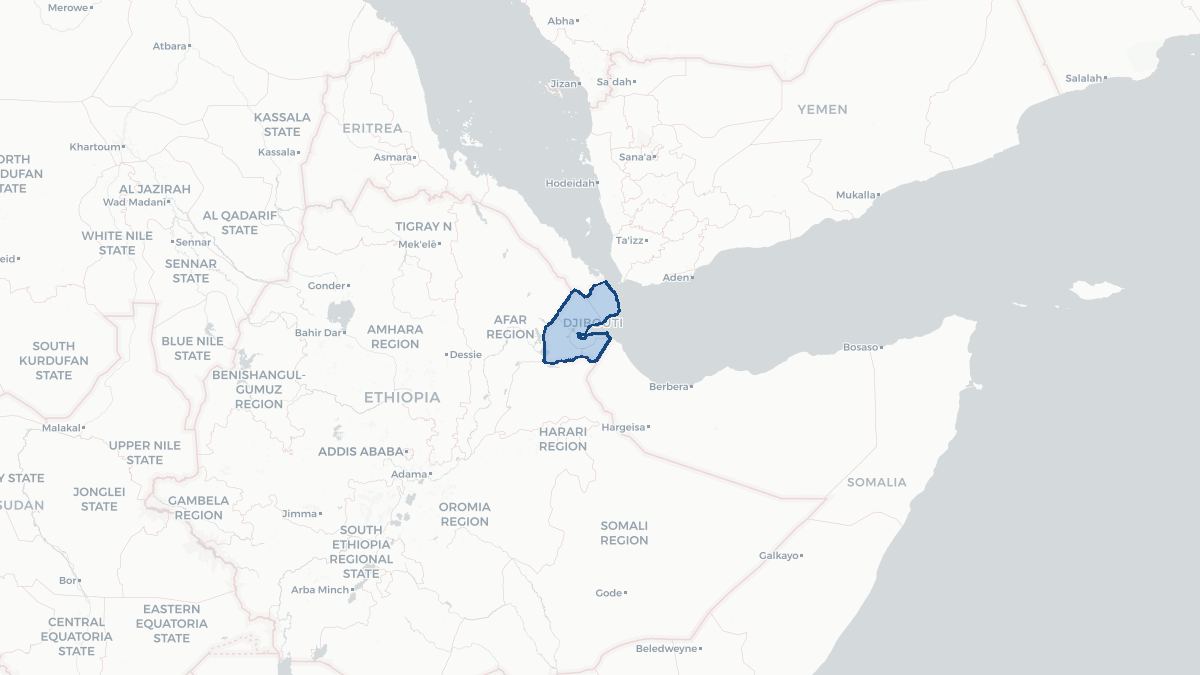 Map of Djibouti