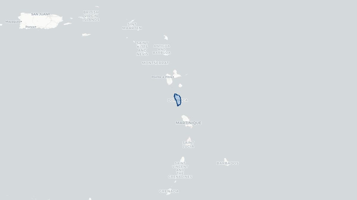 Map of Dominica