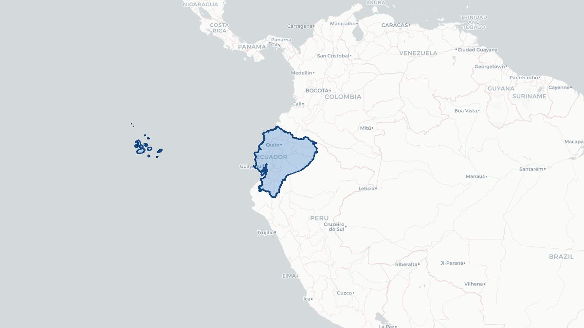 Map of Ecuador