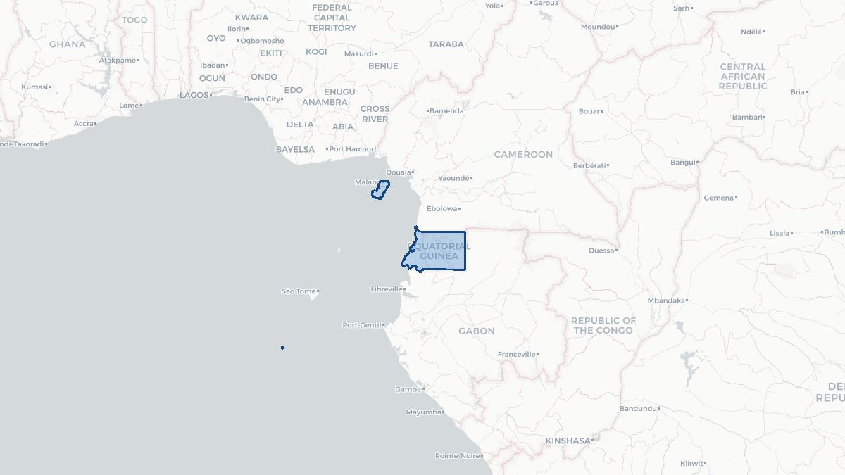 Map of Equatorial Guinea