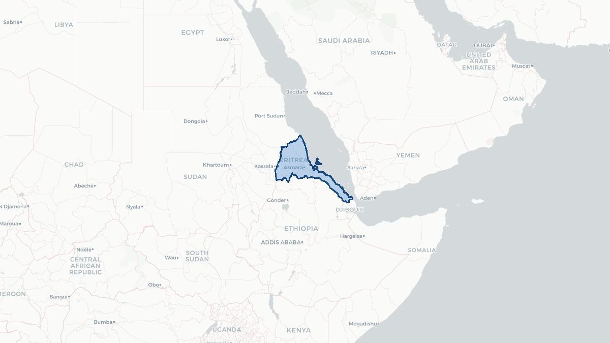 Map of Eritrea