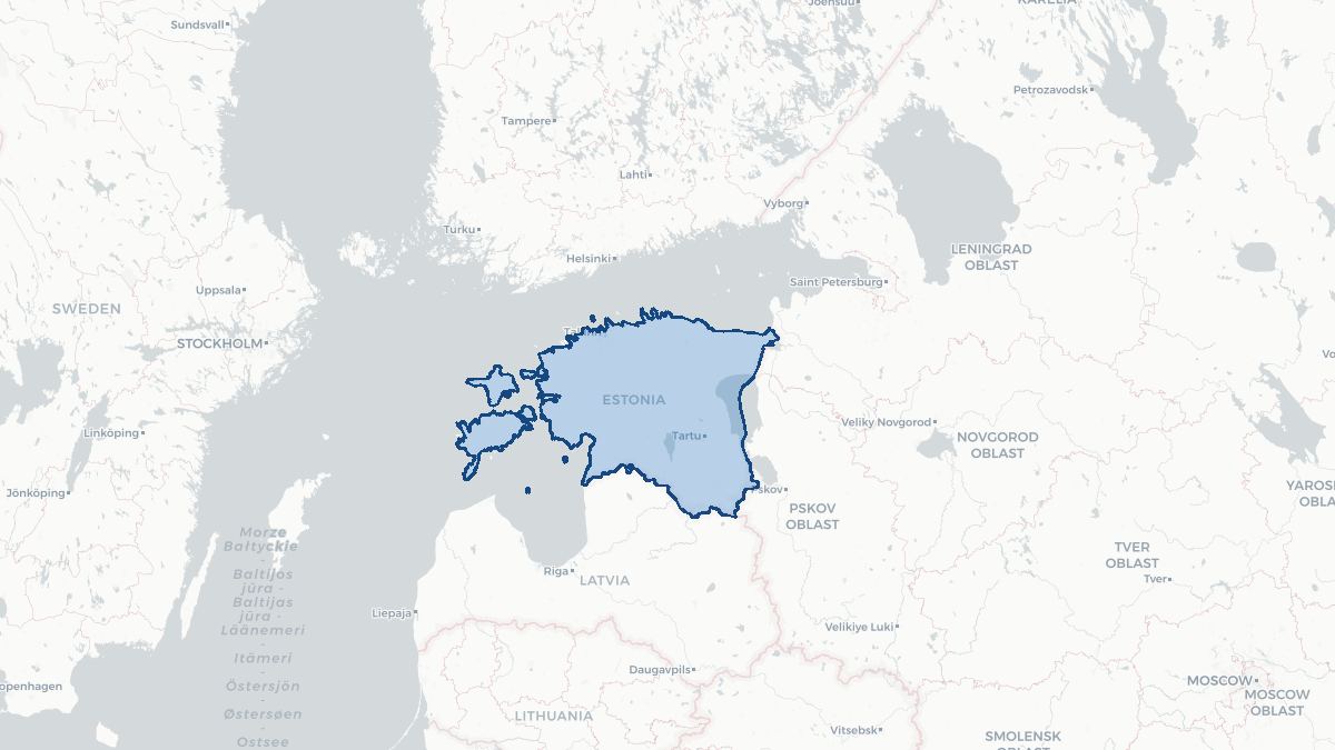 Map of Estonia