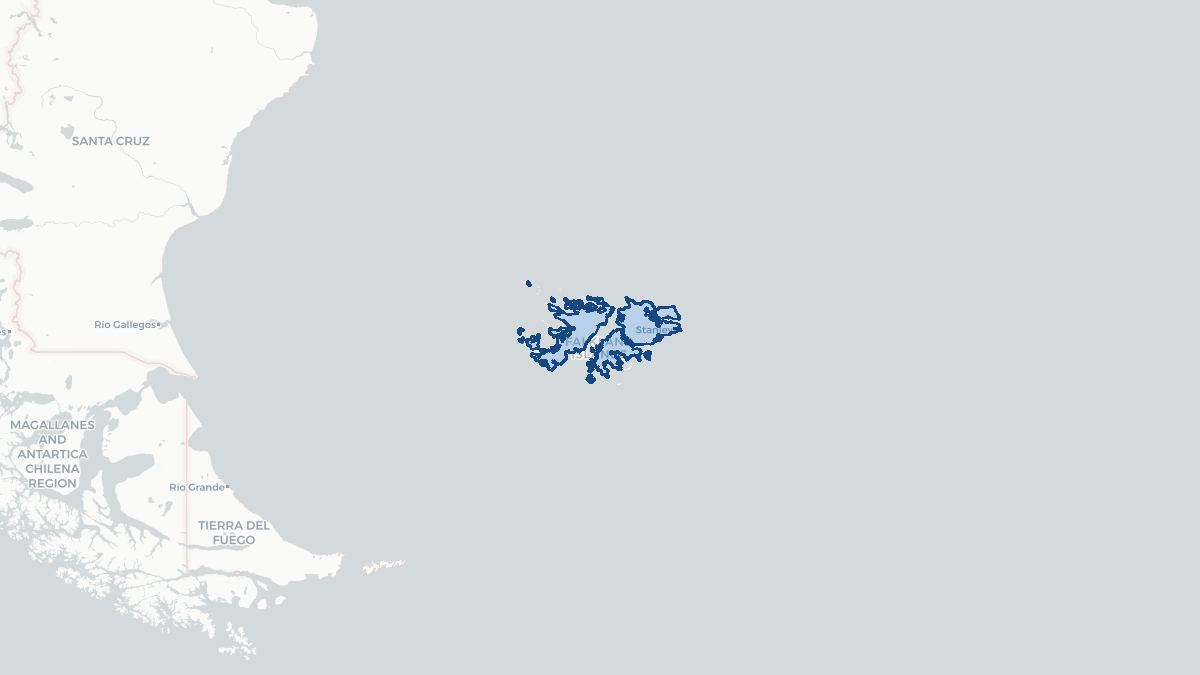 Map of Falkland Islands