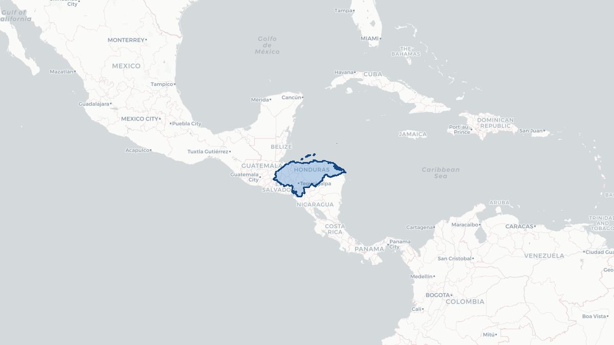 Map of Honduras