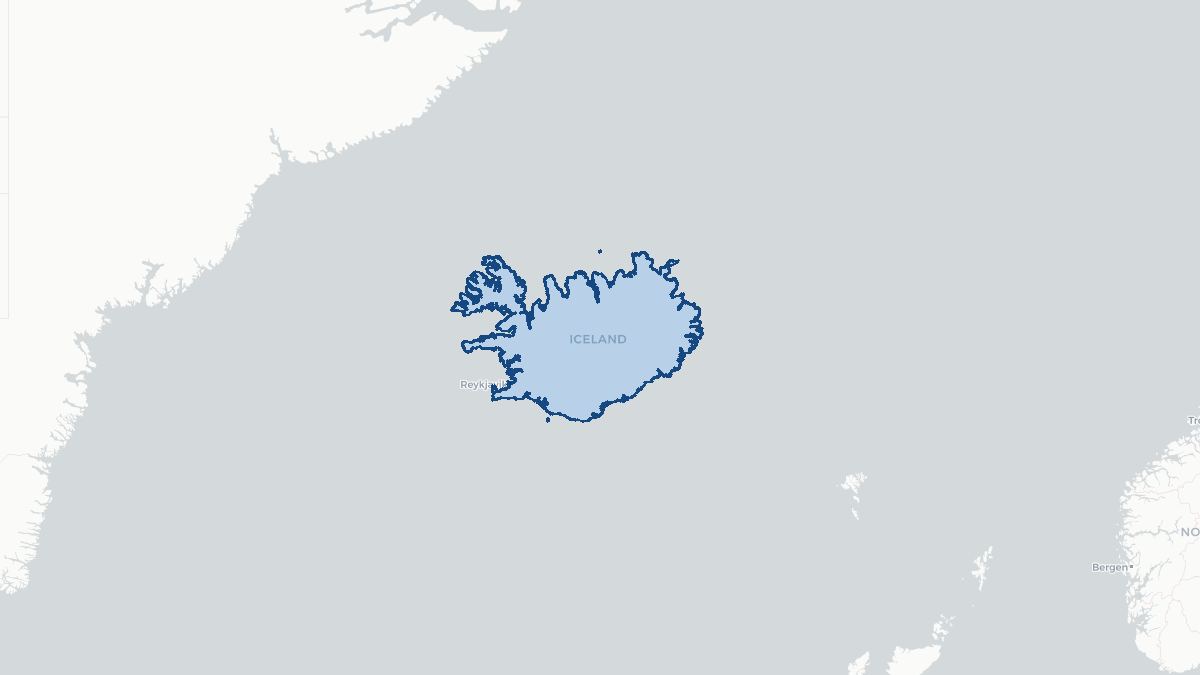 Map of Iceland