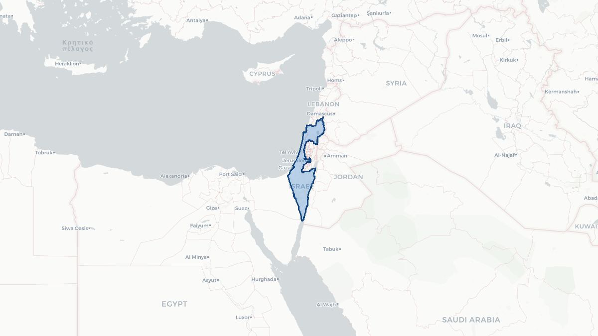 Map of Israël