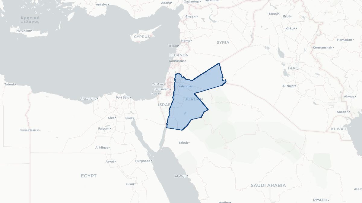 Map of Jordan