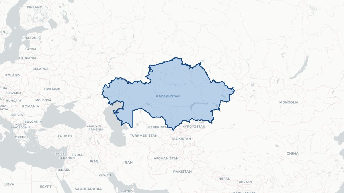 Map of Kazachstan