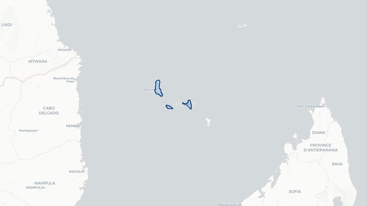 Map of Comoros