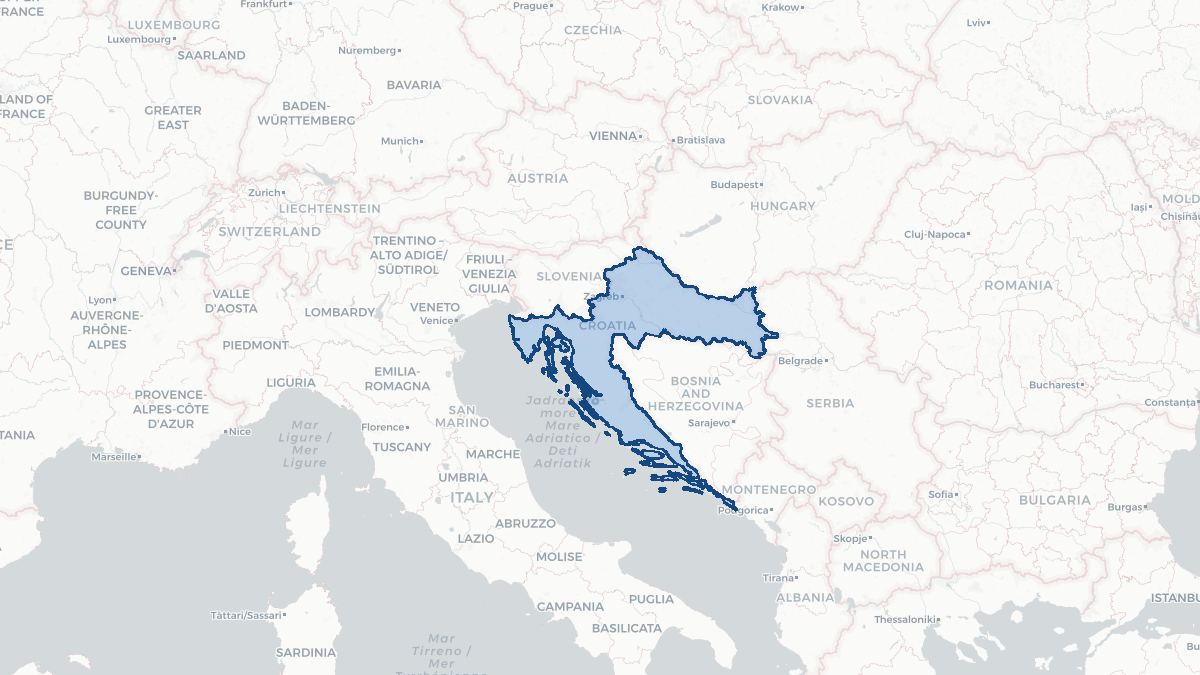 Map of Croatia