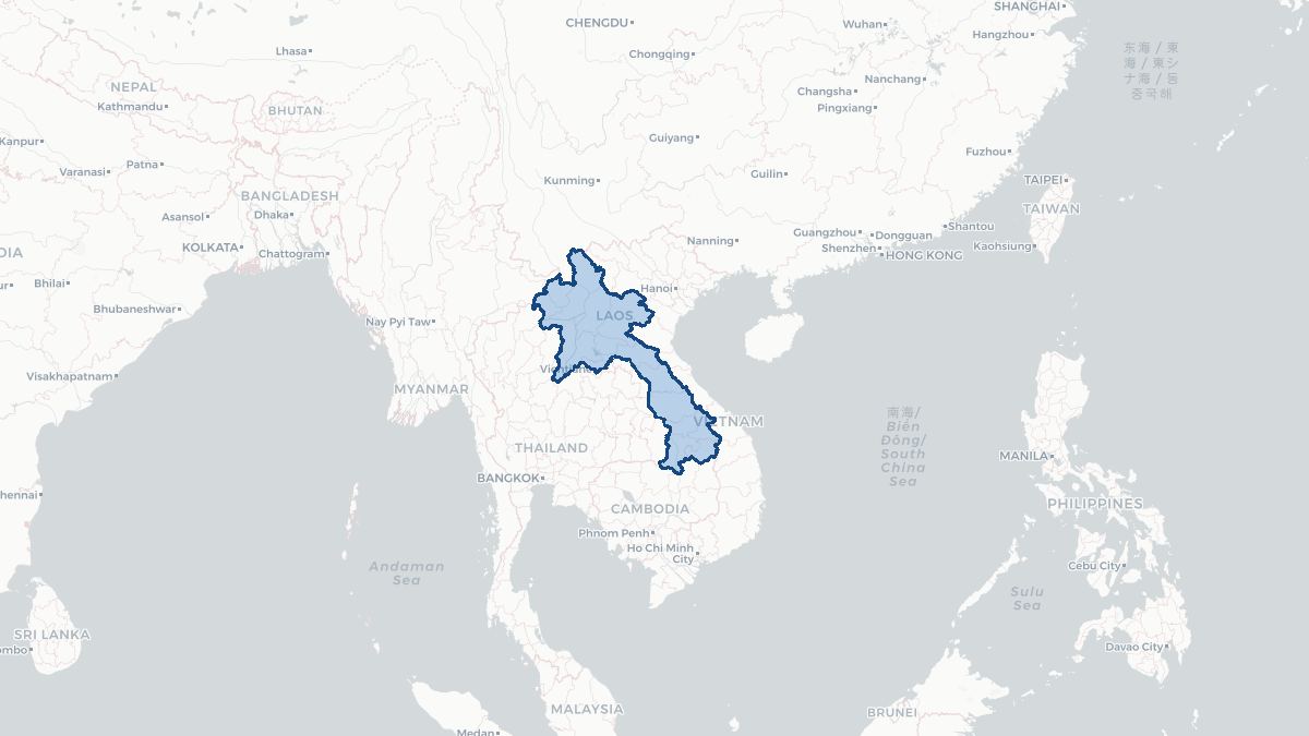 Map of Laos
