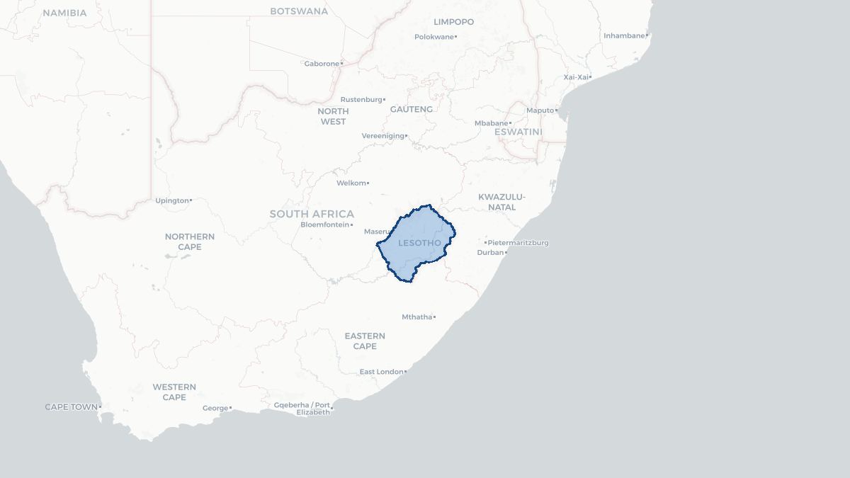 Map of Lesotho