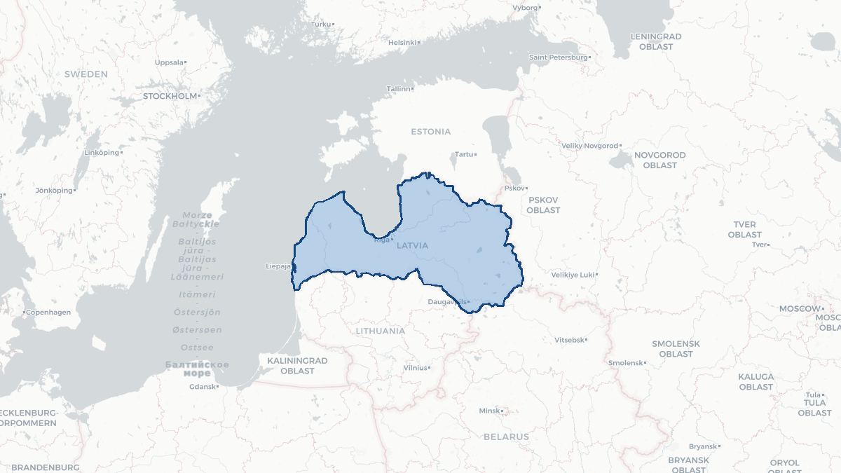 Map of Letland