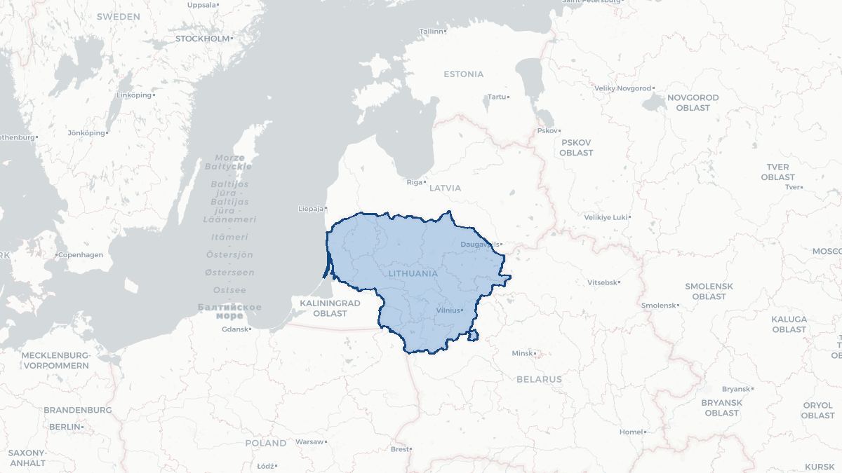 Map of Lithuania