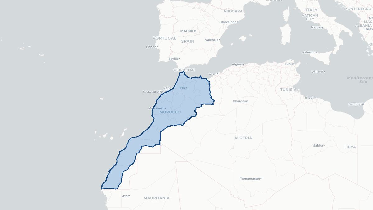 Map of Marokko