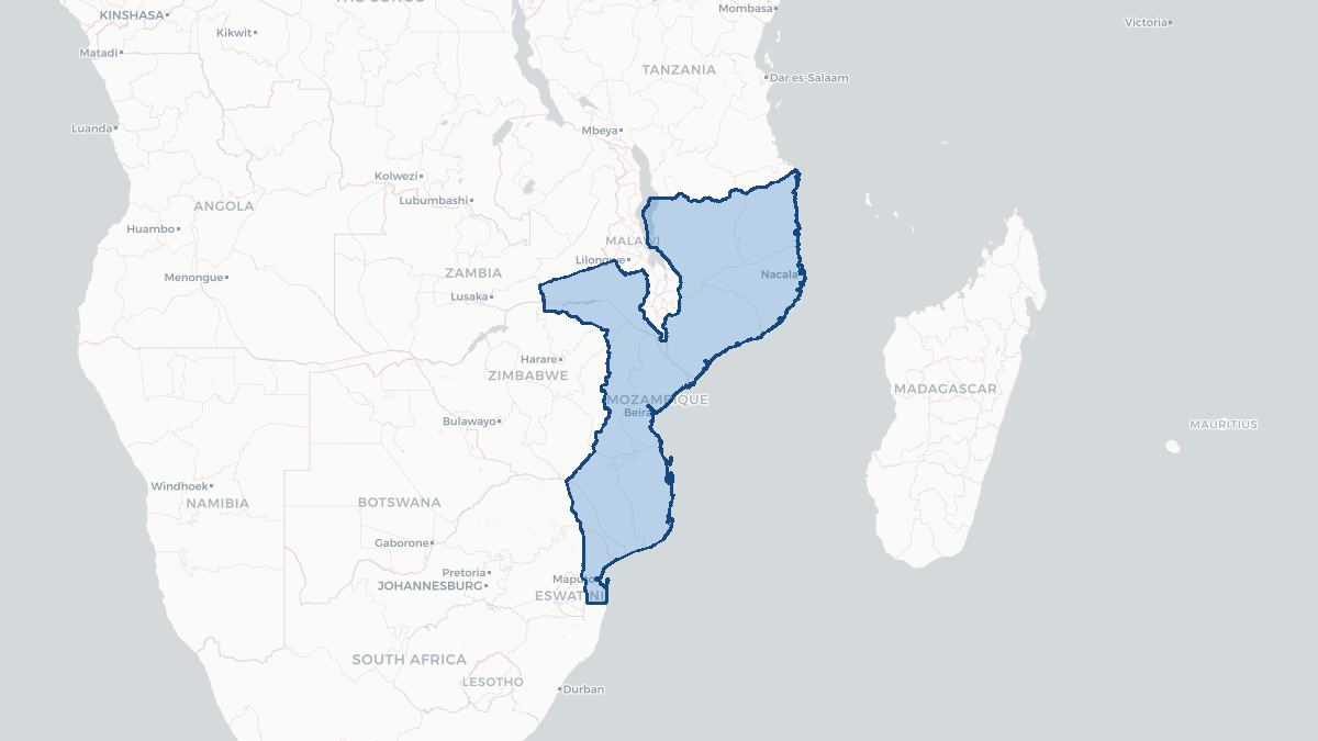 Map of Mozambique