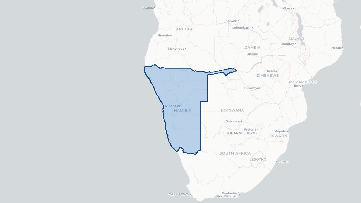 Map of Namibia