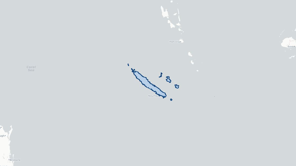 Map of Ny Kaledonien