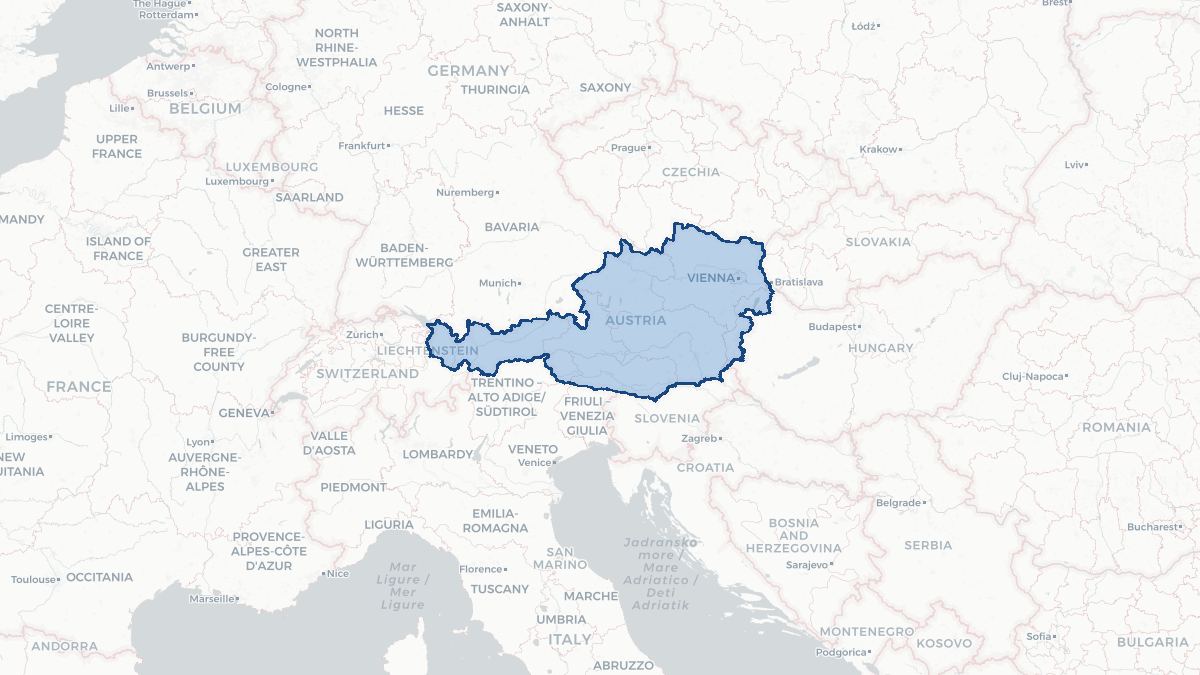Map of Austria