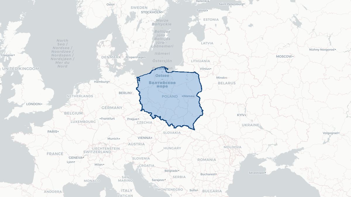 Map of Poland