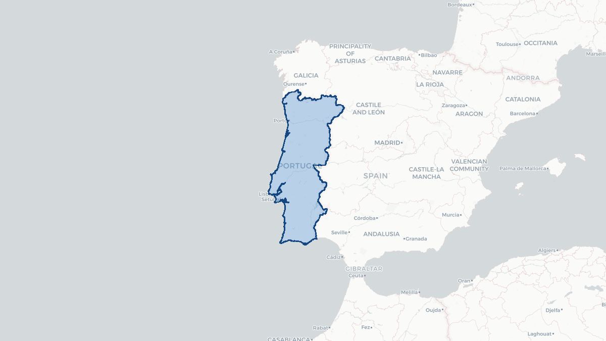 Map of Portugal
