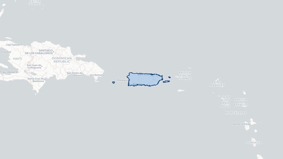 Map of Puerto Rico