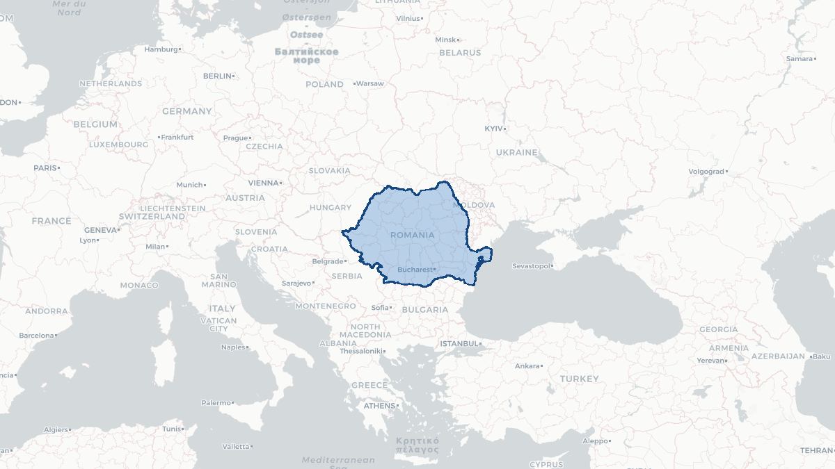 Map of Romania