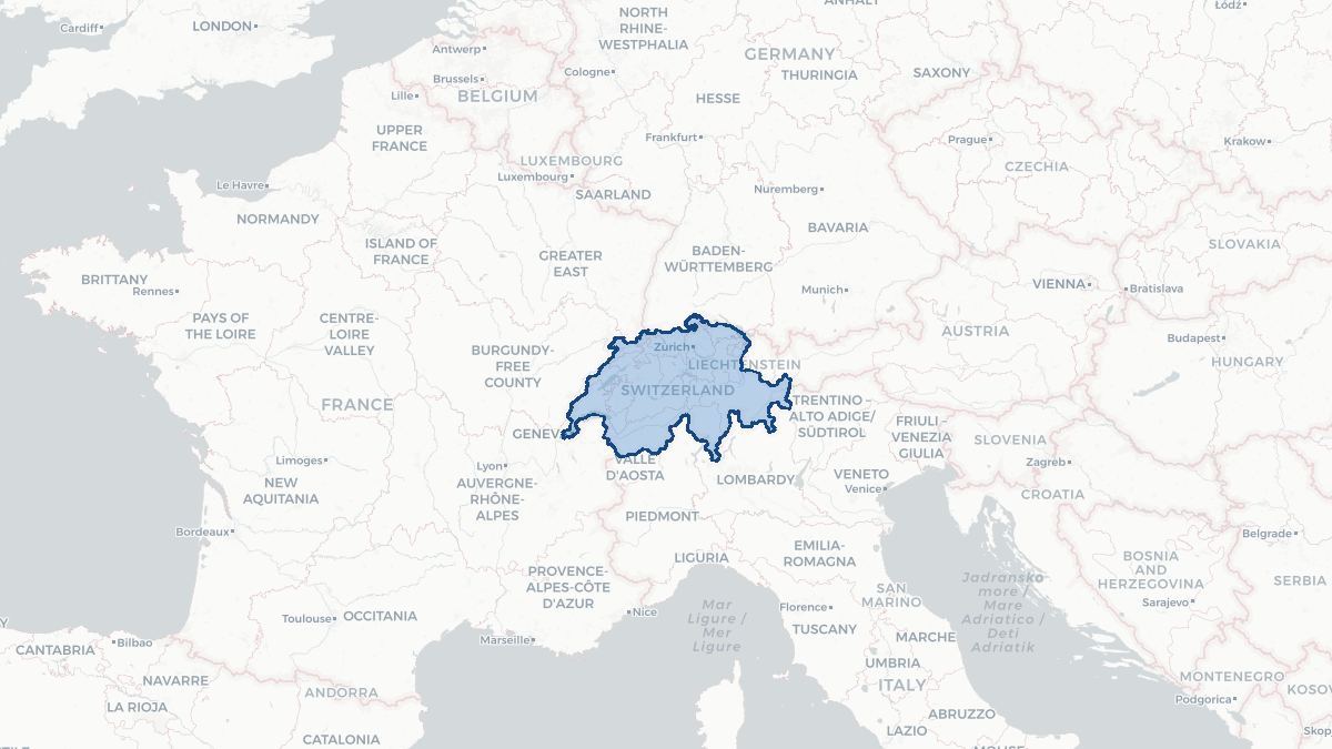 Map of Switzerland
