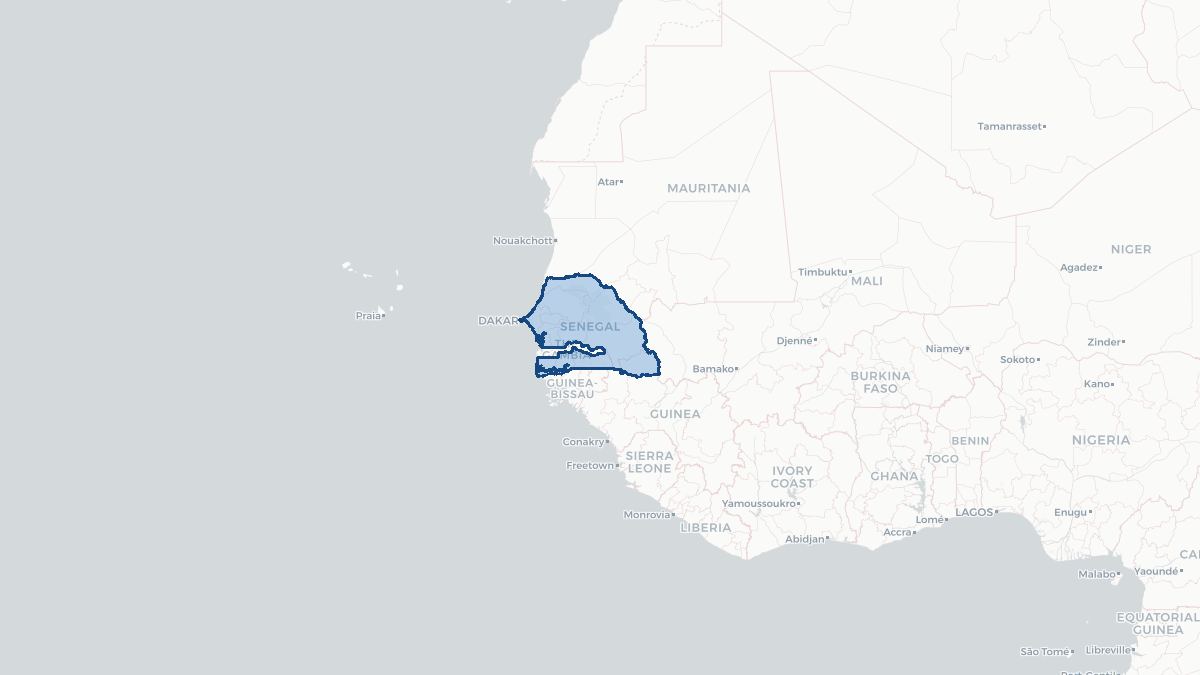 Map of Senegal