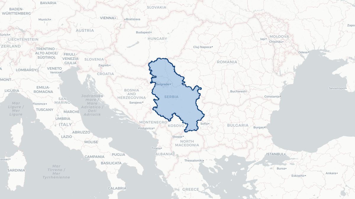 Map of Serbia