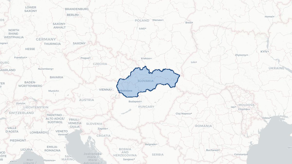 Map of Slovakia