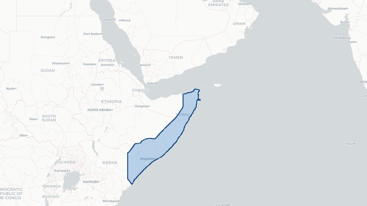 Map of Somalië
