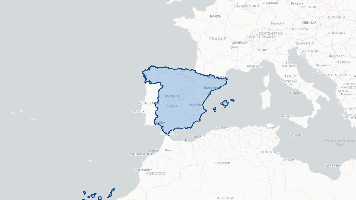 Map of Spanje