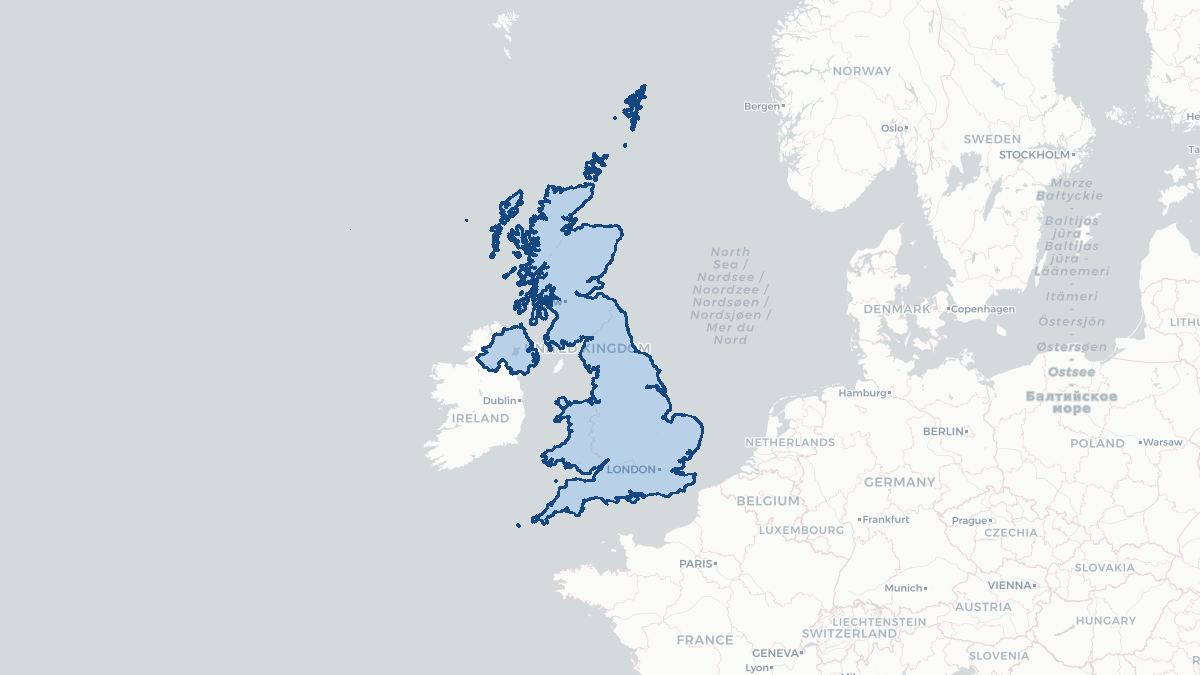 Map of United Kingdom