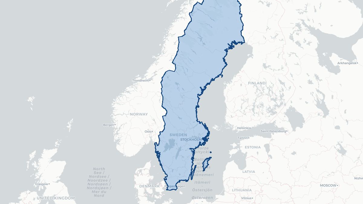 Map of Sweden