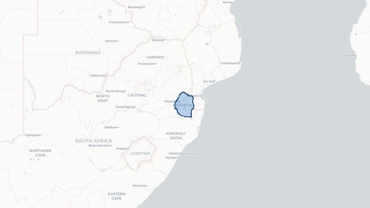Map of Eswatini