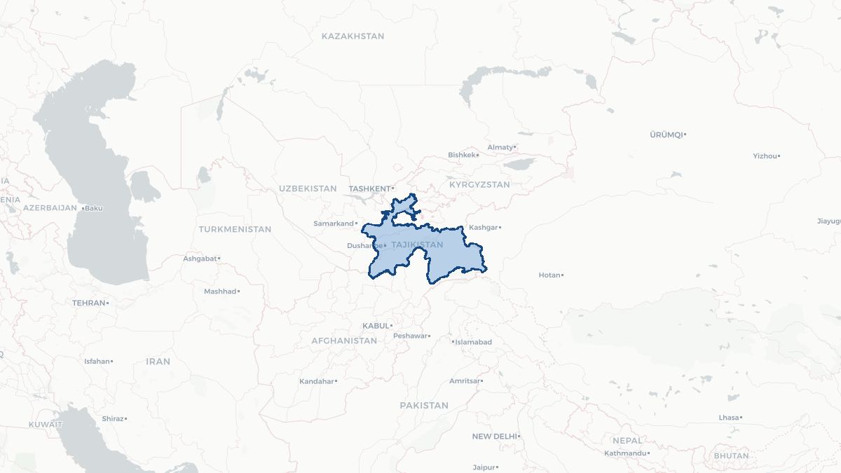 Map of Tadsjikistan