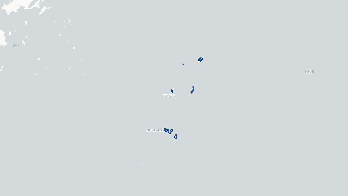 Map of Tonga